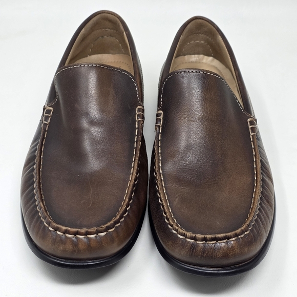 Ecco Men's Classic Moc 2.0 Venetian Leather Loafers Coffee Size 41 EU/7-7.5 US - Picture 7 of 13